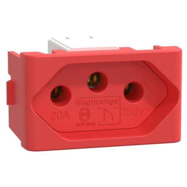 Imagem de Módulo Tomada 20A S401119 Vemelho Lunare Up Schneider