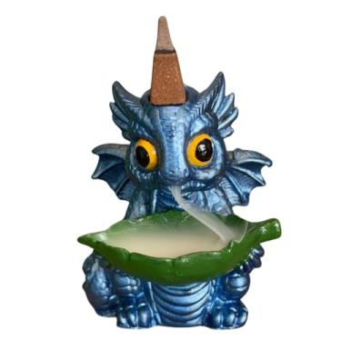 Imagem de Incensário Cascata De Fumaça Decorado Baby Dragão Porta Incenso Decoração Ambiente