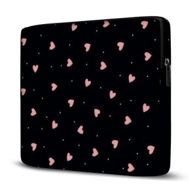 Imagem de Pasta Maleta Capa Case Para Laptop Notebook Compatível com MacBook, Dell, Samsung, Acer UltraBook, 15,6" Coração Pattern