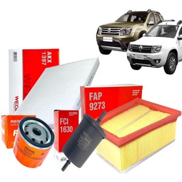 Imagem de Kit Filtros Duster Oroch 1.6 2.0 16v 2011 a 2016
