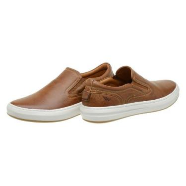 Imagem de Sapatenis masculino Slip on tênis couro premium luxo - Lecas, Marrom, 