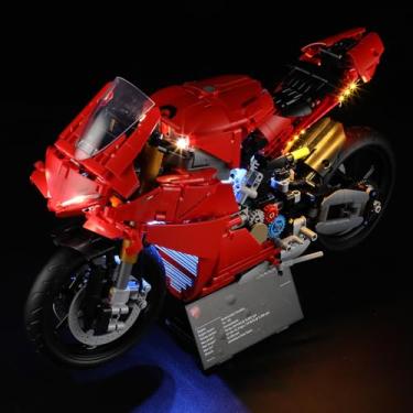 Imagem de GEAMENT LED Light Kit Compatible with Lego Ducati Panigale V4 S Motorcycle Building Blocks Model - Lighting Set for Technic 42202 (Model Set Not Included)