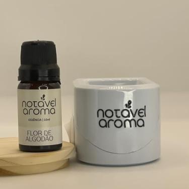 Imagem de Kit Difusor Elétrico com Essência Concentrada de Ambiente 10ml Notavel Aroma (Difusor Branco, Flor de Algodão)