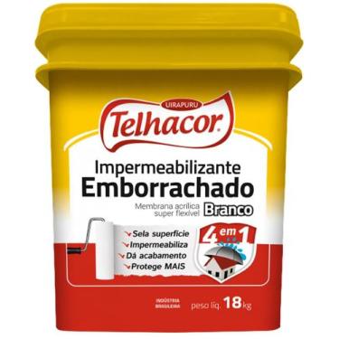 Imagem de Impermeabilizante Emborrachado Telhacor Branco 18 Quilos