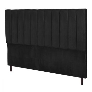 Imagem de Cabeceira Casal Jbe Leblon Bege144cm Cama Box 138cm Preto