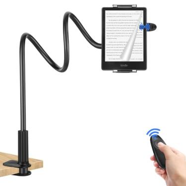 Imagem de MAHYKO Suporte De Pescoço Ganso Para Tablet Kindle Com Controle Remoto Virar Páginas, Braço Preguiçoso Paperwhite Colorsoft, Acessórios Leitura Na Cama Kindle, Presente Homens E Mulheres Leitores Ca