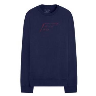 Imagem de Moletom Ellus Masculino Crewneck Maxi Logo Azul Marinho-Masculino