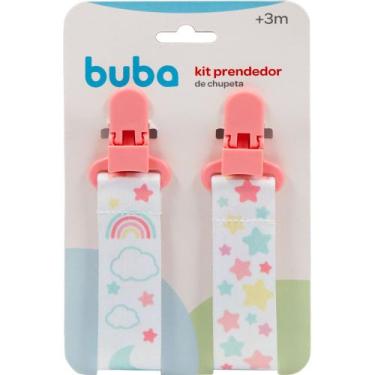 Imagem de Kit com 2 Prendedores de Chupeta Buba  Clip Trava Seguro, Fecho Jacaré