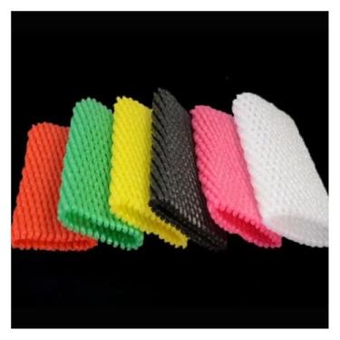 Imagem de Fruit Protective Net Cover, 14×7cm Color Shockproof Elastic Anti Collision Foam Net Eggs Vegetable Protect Packing Mesh Bag 290pcs(White)