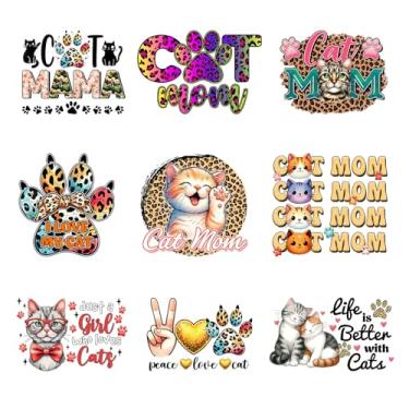 Imagem de Amazingxy 9 Peças De Adesivos Transferência Térmica Para Roupas, Camisetas, Camisetas Vinil Com Estampa Prensa Térmica, Capas Travesseiro