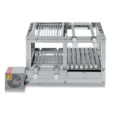 Imagem de Churrasqueira Grill Especial Inox Multifunções - 60cm - Espetos Rotativos + Grelha Parrilha + Grelha Uruguaia