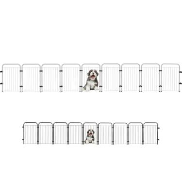 Imagem de Cercado Caes Pet Cachorro Grade Cerca 9 Módulos 51 cm Altura (Branco)
