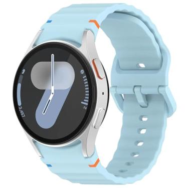 Imagem de Pulseira para Galaxy Watch 7 40 e 44 mm de Silicone Premium - Compatível com Samsung Galaxy Watch 4, 5, 6, 7 e FE - FD Acessórios (Azul Bebê)
