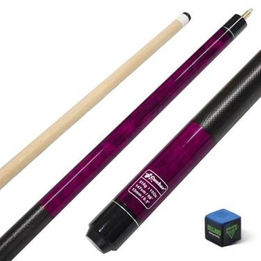 Imagem de CUEBAR Taco de sinuca, bastões de sinuca de 147 cm para adultos, 2 peças de taco de bilhar para bar doméstico com aderência 3D, bastões de mesa de bilhar para homens e mulheres - Roxo, 510 g