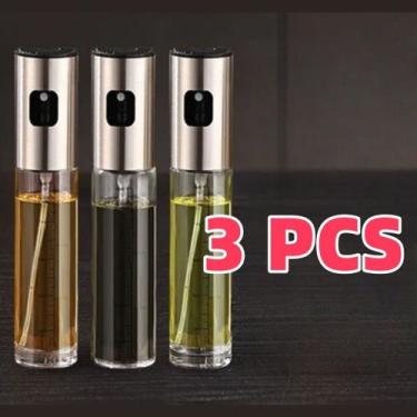 Imagem de 3 Spray Pulverizador Vidro Borrifador Azeite Vinagreessenciais De Cozi