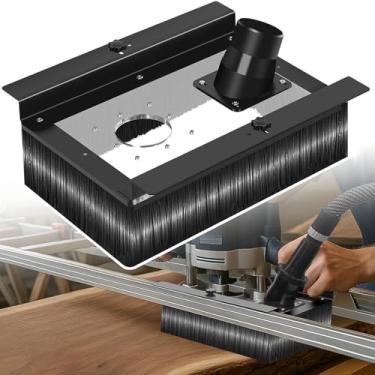 Imagem de Capô de coleta de poeira antiderrapante para serviço pesado/trenó de roteador para placas de achatamento/conector de interface de coleta de poeira de 6,5 cm/captura 99% das partículas/compatível com a