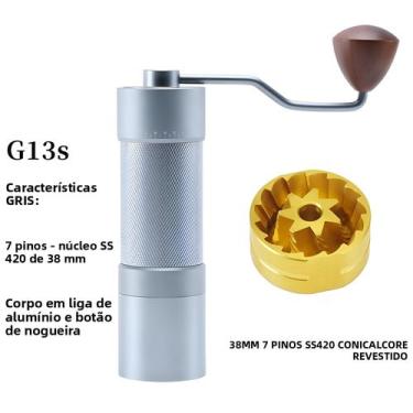 Imagem de Moedor De Café Manual Portátil Com Mós De Aço, Liga De Alumínio Ajustá