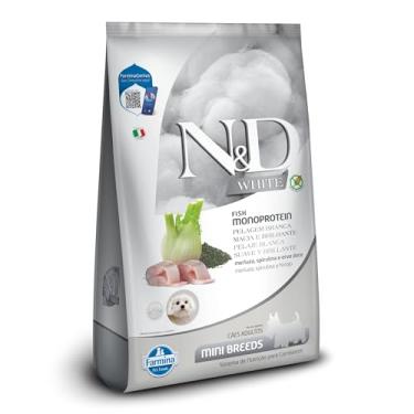 Imagem de N&D White para Cães Adultos de Raças Mini e Pequenas Sabor Merluza, Spirulina e Erva Doce 2Kg