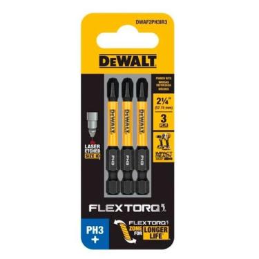 Imagem de kit Bits de Impacto Flextorq Ph3 5,7cm Dewalt Dwaf2ph3ir3