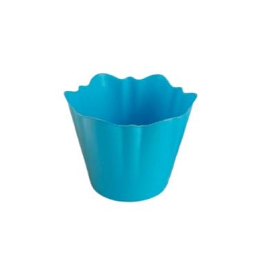 Imagem de Kit 20 Cachepô de Plástico - Vaso de Festa - Lembrancinha - Decoração de Aniversário(Azul Bebê)