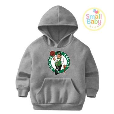 Imagem de Blusa Moletom Infantl/Juvenil Unissex Times de Basquete USA Boston Cel