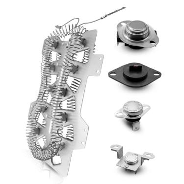 Imagem de QAGGUM Elemento de aquecimento da secadora adequado para Samsung DV42H5000EW/A3 DV45H7000EW/A2 DVE50R5200W/A3, substitui DC47-00019A DC96-00887A DC47-00018A DC47-00016A DC32-000016A 07A