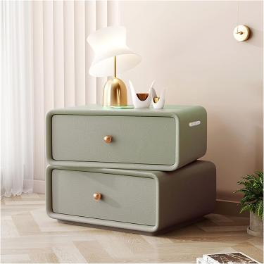 Imagem de Mesa De Cabeceira Inteligente Com Estação De Carregamento Usb, Mesa Lateral Com Gaveta, Mesa De Cabeceira Moderna Em Madeira Maciça, Rotativa Superior, Or, 12.light Green, 40 * 40 * 48
