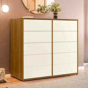 Imagem de Cômoda para Quarto com 10 Gavetas Melinda - DRD Móveis