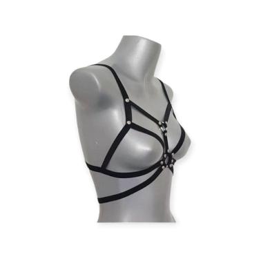 Imagem de Harness Feminino Em Elástico Sophie Coleção Fetiche Lovetoys Preto, único