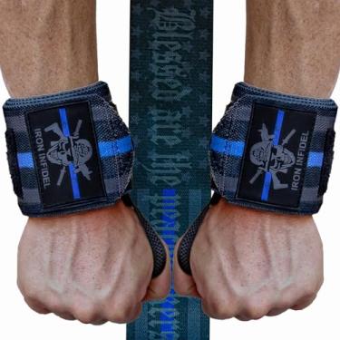 Imagem de Iron Infidel Bandagens De Pulso Para Levantamento De Peso - Suporte De Pulso Resistente De 24" Para Malhar, Acessórios De Ginástica Para Homens - Uso Para Levantamento, Crossfit, Fitness, Exercício, S