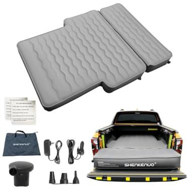 Imagem de Colchão de ar inflável para cama de caminhão Tacoma (2001-2024) e Jeep Gladiator JT (2019-2024) | Colchão de acampamento de 1,5 m com capacidade de 272 kg, tecido Oxford 300D, design antiderrapante