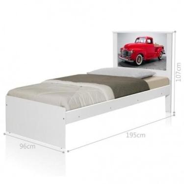 Imagem de Cama Solteiro com Cabeceira Carro Classic Red - Kids Mobili