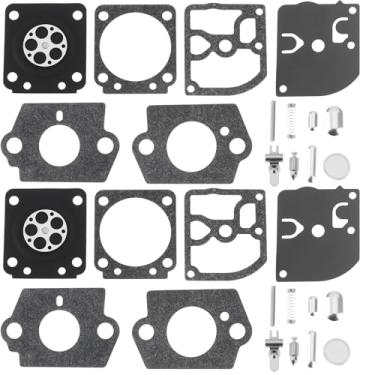 Imagem de ECSiNG 2 conjuntos de juntas de diafragma de carburador para cortador de grama compatíveis com Stihl FS 120 200 250 300 350 450 400