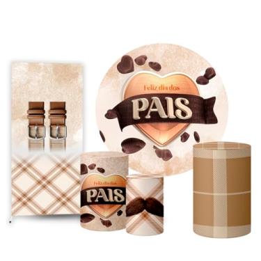 Imagem de Trio Capas Cilindro + Painel Redondo Sublimado + Lateral Dia dos Pais (K2PAI0007)