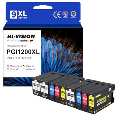 Imagem de HI-VISION HI-YIELDS Cartucho de tinta de substituição compatível para Canon PGI-1200XL PGI-1200 XL para uso com impressora Maxify MB2720 MB2320 MB2120 MB2350 MB2050 MB2020 (3 pretas, 2 ciano, 2