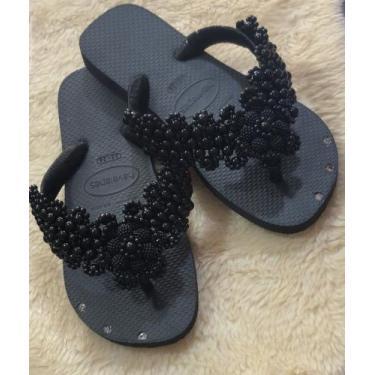 Imagem de Chinelo bordado preto renda francesa 35/36 - Havaianas
