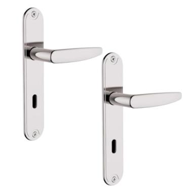 Imagem de Kit 2 Fechadura 3F 718 INTERNA CROMADA- FASHION (INTERNA)