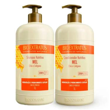 Imagem de Kit Shampoo + Condicionador Bio Extratus Cabelos porosos 1L