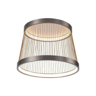 Imagem de Plafon Nordecor Beys 2939 Led Bivolt Cinza / Dourado