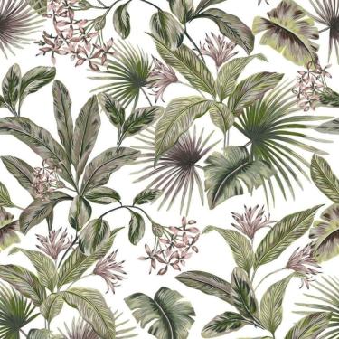 Imagem de Papel De Parede Botânica Hf Folhagem Verde 81277