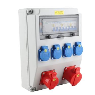 Imagem de Caixa de soquete industrial 2 núcleo 220-250V 5 núcleo 380-415V Sockets C16 C32 Circuits Distribution Caixa de distribuição de energia