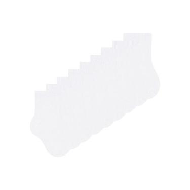 Imagem de Kit 9 Pares de Meias Infantil Cano Médio Selene 1355-001, Branco, 17-2
