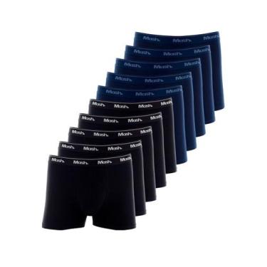 Imagem de Kit com 10 Cuecas Boxer Mash 170.26 Colorido, Azul, M