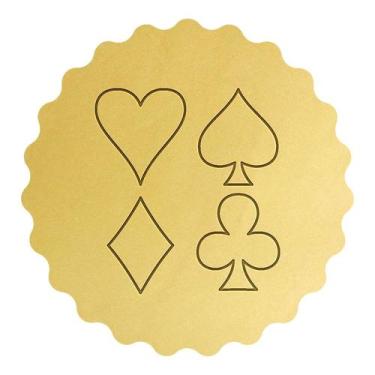 Imagem de Kit 4 Cortadores Naipes Ouro Copas Espadas Paus - DOCE IMPRESSO,  11cm