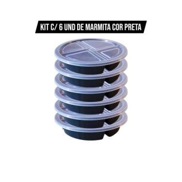 Imagem de Kit Marmita Conservadora de Alimentos 4 Divisórias Térmica, Reutilizáv