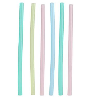 Imagem de KIMISS Pacote de 6 Pacote de Silicone Reutilizável Canudos para - Ble Ble e Ecologicamente Corretos por Mais de 6 Meses