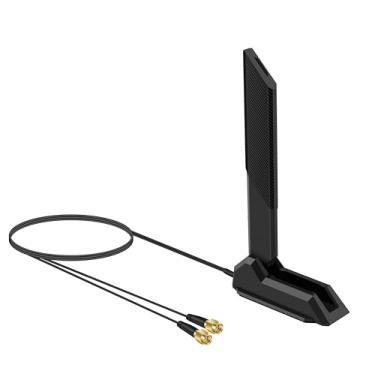 Imagem de Antena externa WiFi 6 6E Tri-Band 6GHz 5,8GHz 2,4GHz Antena de substituição de base magnética para computador desktop Asus Rog Strix Gigabyte Aorus Gaming WiFi, placa-mãe Slinkdsco