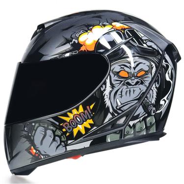 Imagem de Capacetes De Motocicleta Dupla Viseira Capacete De Rosto Completo Para Adultos Jovens Homens & Mulheres Modular Capacete De Motocicleta De Rosto Completo Aprovado Pela Ece/dot Capa, F, S/53-54CM