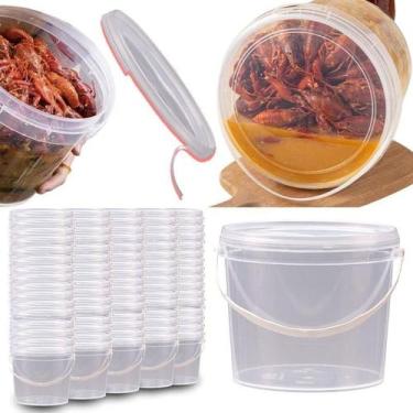 Imagem de Balde Redondo Com Tampa De Vedação Para Alimentos 7 Pçs - Nastripack