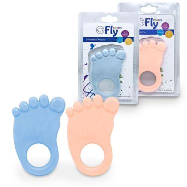 Imagem de Mordedor Bebe Pezinho Anti Stress Gengiva Alivio - FLY COLORS, Rosa